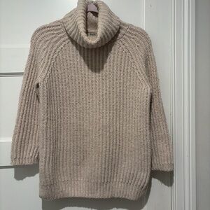 Madewell Beige Turtleneck Sweater